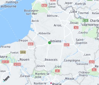 Lage des Taxitarifgebietes Amiens