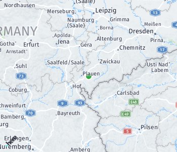 Lage des Taxitarifgebietes Vogtlandkreis