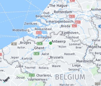 Lage des Taxitarifgebietes Antwerpen