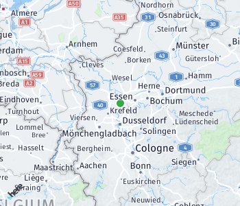 Lage des Taxitarifgebietes Duisburg
