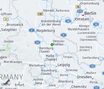 Lage des Taxitarifgebietes Dessau-Roßlau