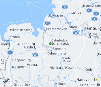 Lage des Taxitarifgebietes Osterholz