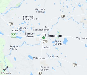 Lage des Taxitarifgebietes Edmonton