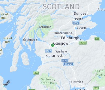 Lage des Taxitarifgebietes Glasgow
